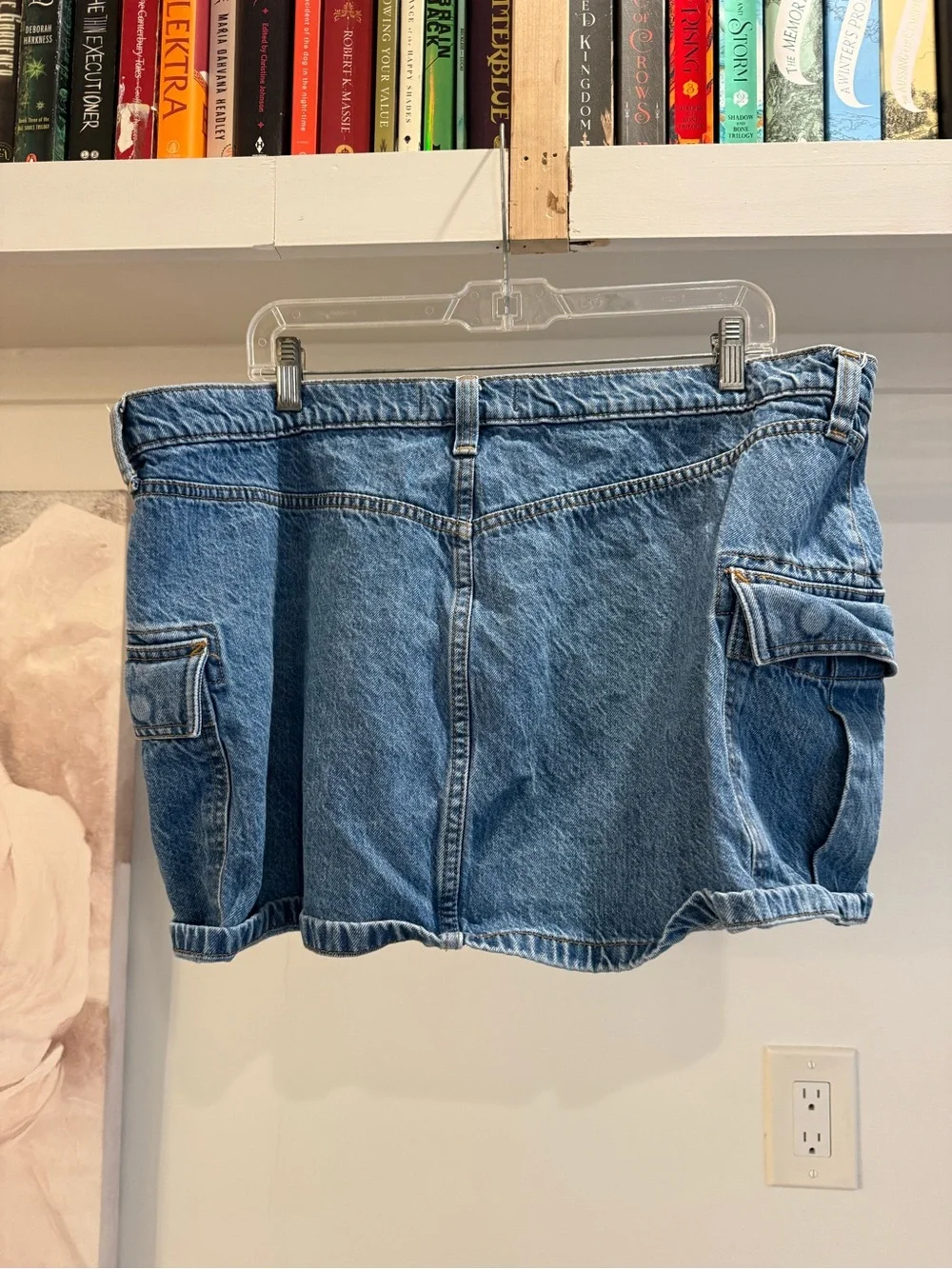 Abercrombie & Fitch Denim Cargo Mini Skirt - Blue